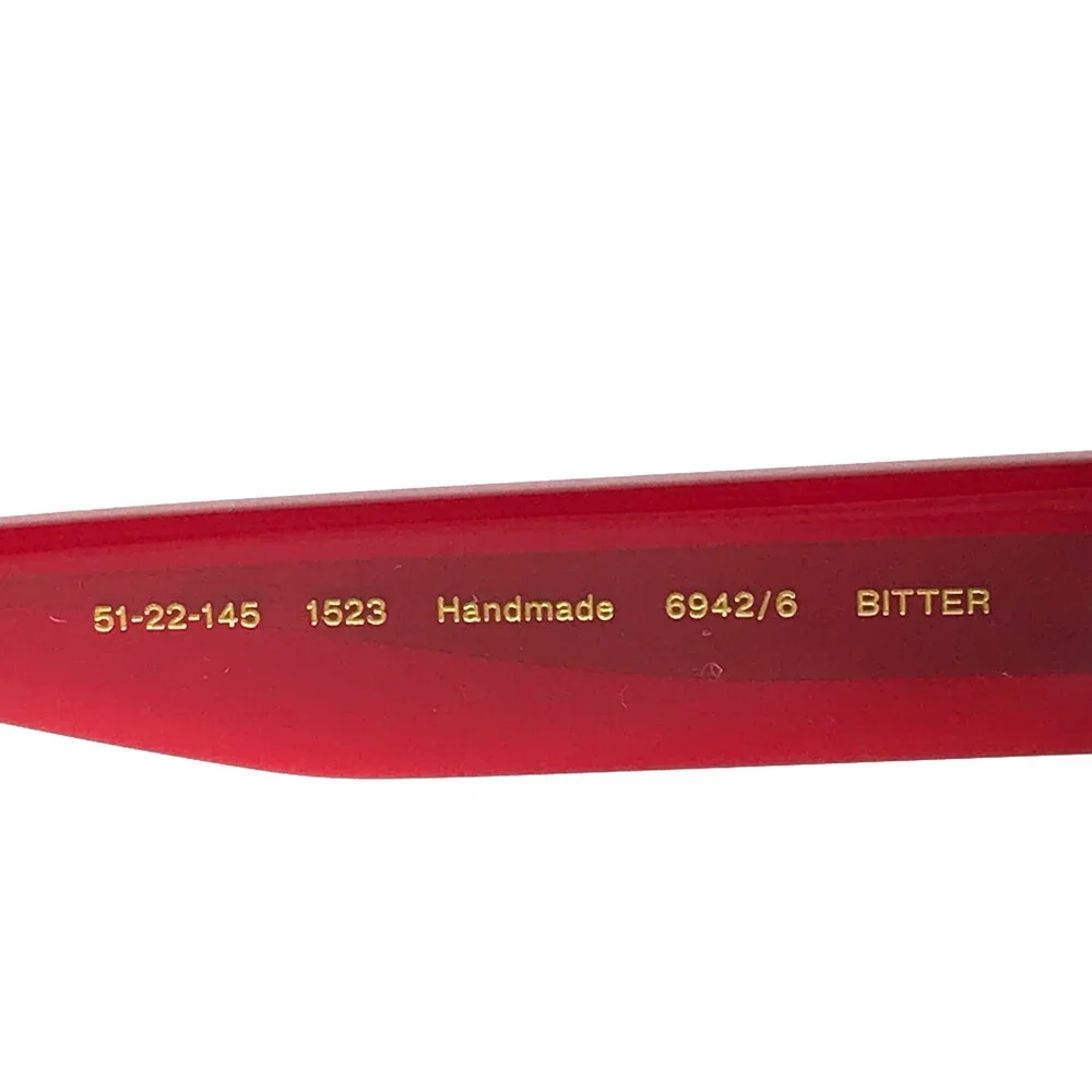 Gigi Studios Sunglasses BITTER 6942/6 Red Square Frames w/ Brown Gradient Lenses